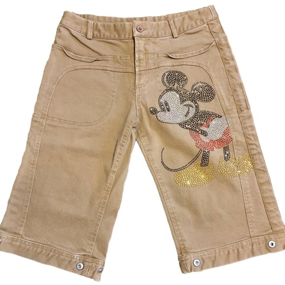 No Tag Pants - Vintage Unique Mickey Mouse Blinged Shorts